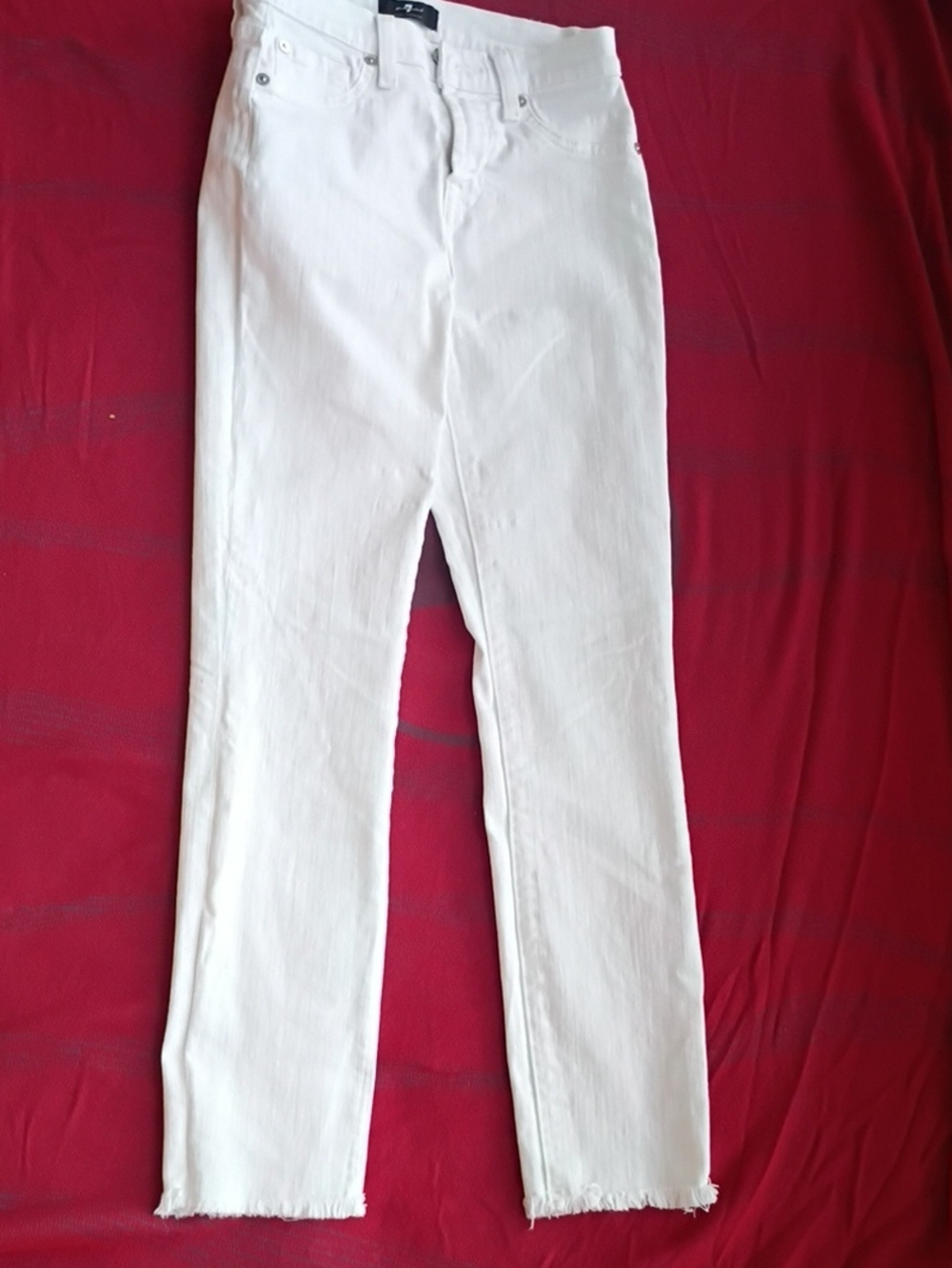 7 For All Mankind White Denim Jeans